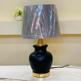 Onyx Luxe Fiber-Art Table Lamp pair
