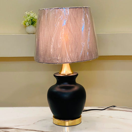 Onyx Luxe Fiber-Art Table Lamp pair