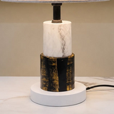 Modern Marble &amp; Art Deco Stacked Table Lamp [pair]