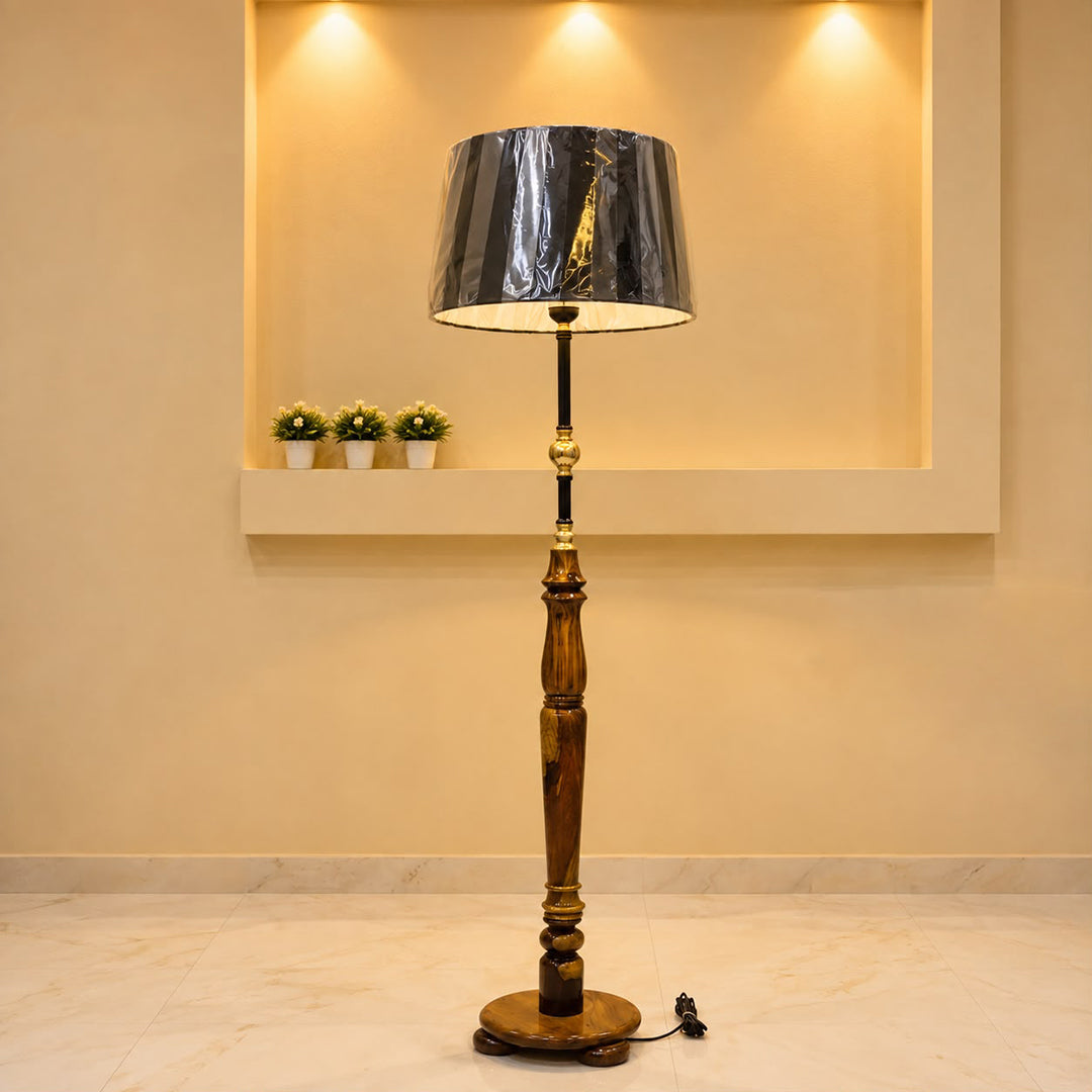 Sheesham Wood Floor Lamp