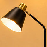 study black floor lamp
