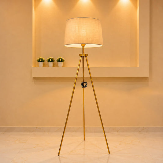 Tripod Folding Golden floor lamp