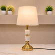Marble Double Step Table Lamp Pair