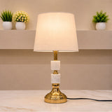 Marble Double Step Table Lamp Pair