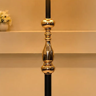 Black & Gold Ornate Standing Floor Lamp