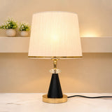 V Cone Crystal Table Lamp Pair
