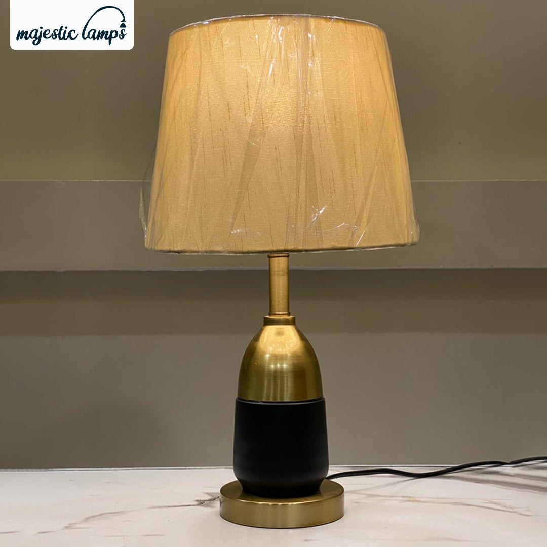 Brass Capsule Table Lamp Pair