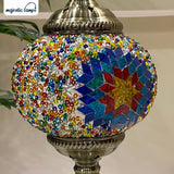 The Grand Bazaar Rainbow Turkish Table Lamp Pair