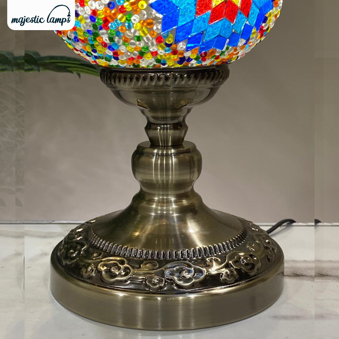 The Grand Bazaar Rainbow Turkish Table Lamp Pair