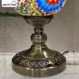 The Grand Bazaar Rainbow Turkish Table Lamp Pair