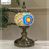 The Grand Bazaar Rainbow Turkish Table Lamp Pair