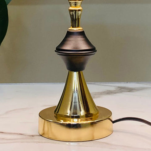 Golden Lattu Table Lamp Pair