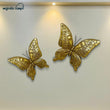 Golden Monarch Wall Mounted Butterflies (Set of 2) fiber