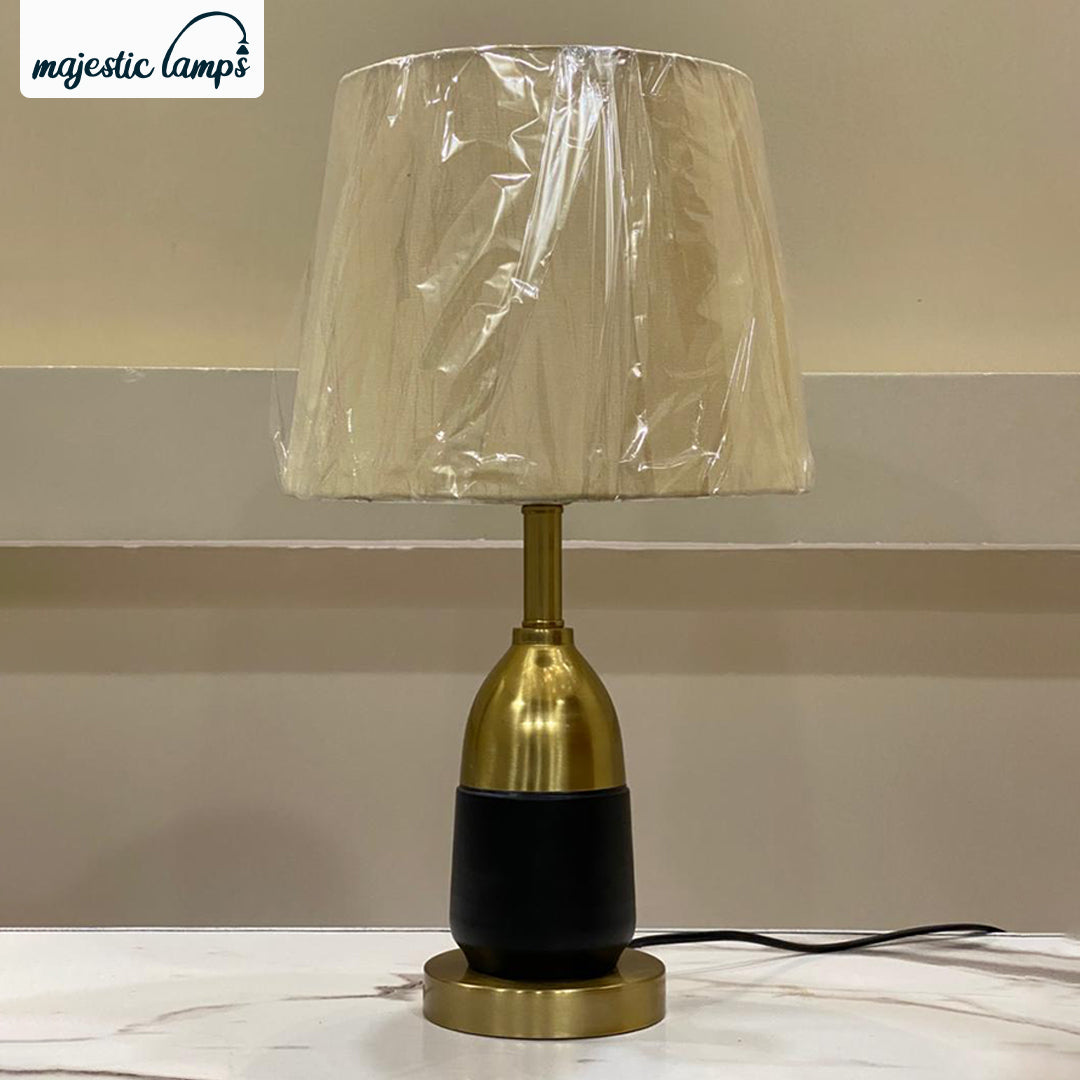 Brass Capsule Table Lamp Pair