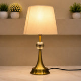 Golden Crystal Ball Trumpet Table Lamp (Pair)
