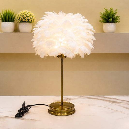 The Cloud-Nine Feather Table Lamp pair