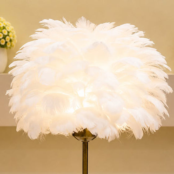 The Cloud-Nine Feather Table Lamp pair