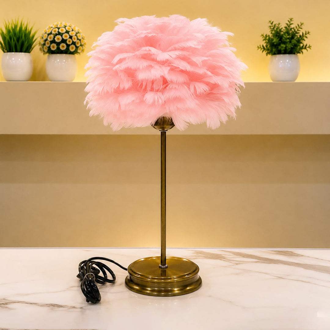 The Blush Dream Feather Table Lamp