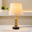 Modern Multi-Tiered Antique Brass &amp; Black Metal Table Lamp [pair]