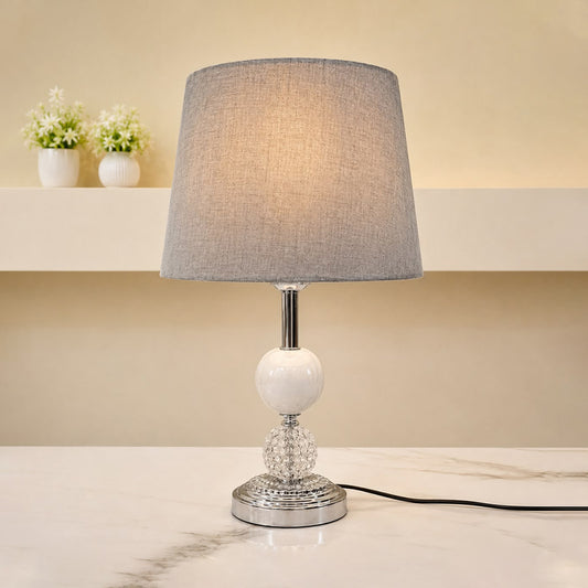 The Imperial Marble &amp; Crystal Ball Table Lamp Pair