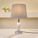 The Imperial Marble &amp; Crystal Ball Table Lamp Pair
