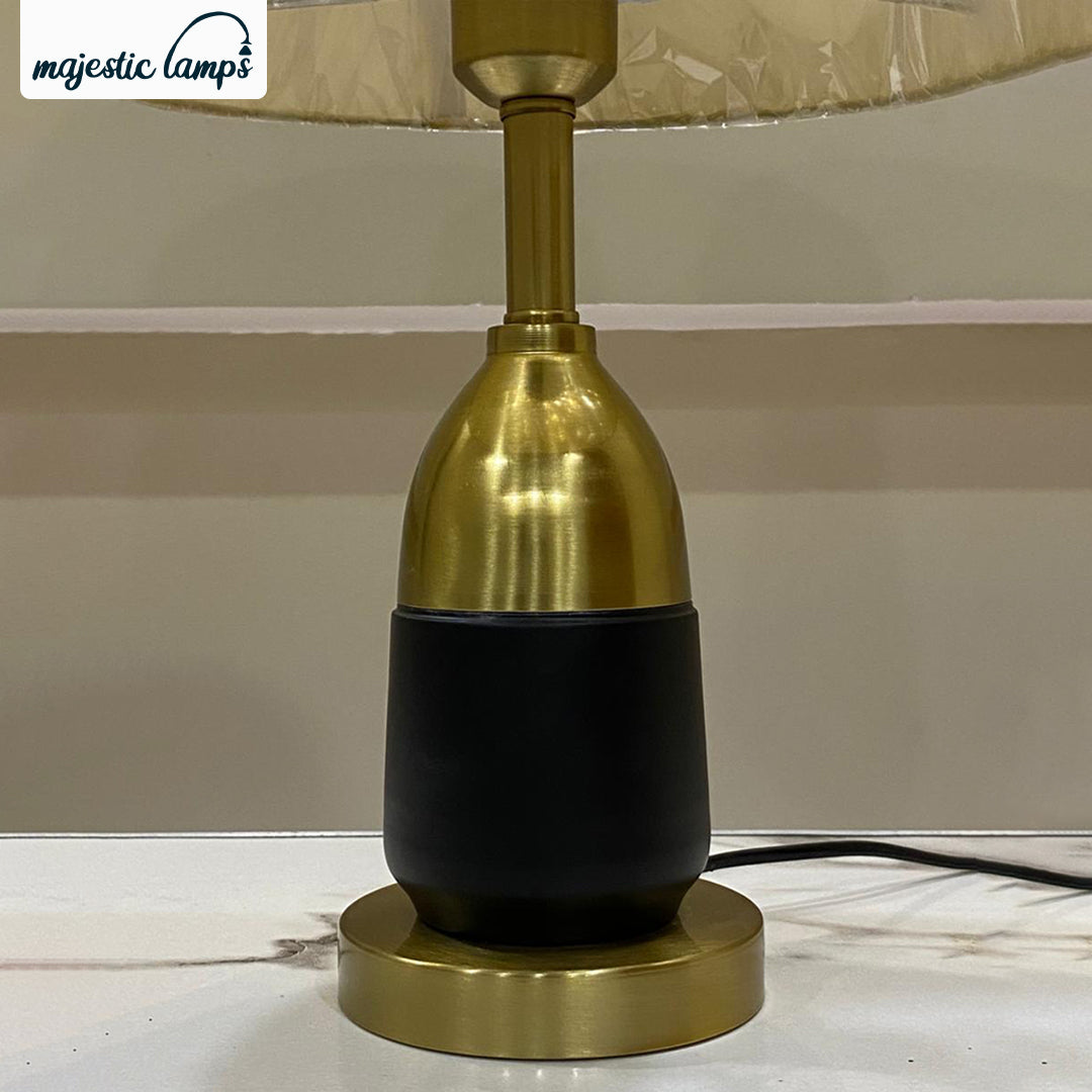 Brass Capsule Table Lamp Pair