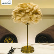 The Golden-Hour Feather Table Lamp pair