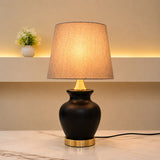 Onyx Luxe Fiber-Art Table Lamp pair
