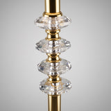 Luxe Crystal-Accented Brushed Gold Standing Floor Lamp