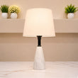 Marble Cone Table Lamp Pair
