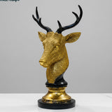 Golden Majesty Deer Bust
