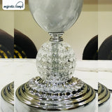 The Imperial Marble &amp; Crystal Ball Table Lamp Pair