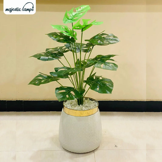 Artificial Midas Monstera Plant 3ft for Home Decor | Majestic Lamps