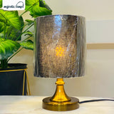 Brass Cylinder Table Lamp Pair