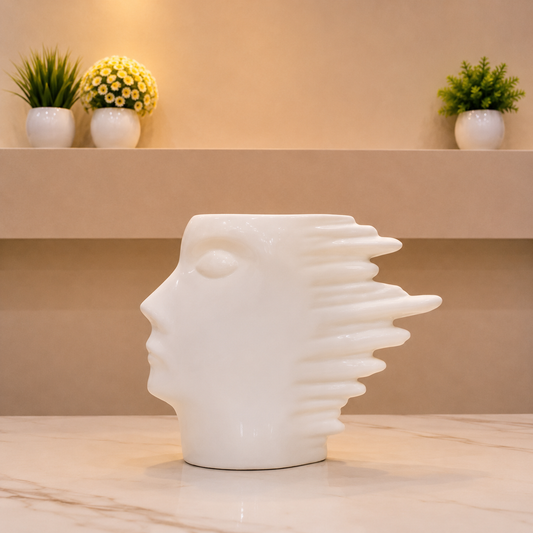 The Serene Silhouette Fiber Planter / Vase