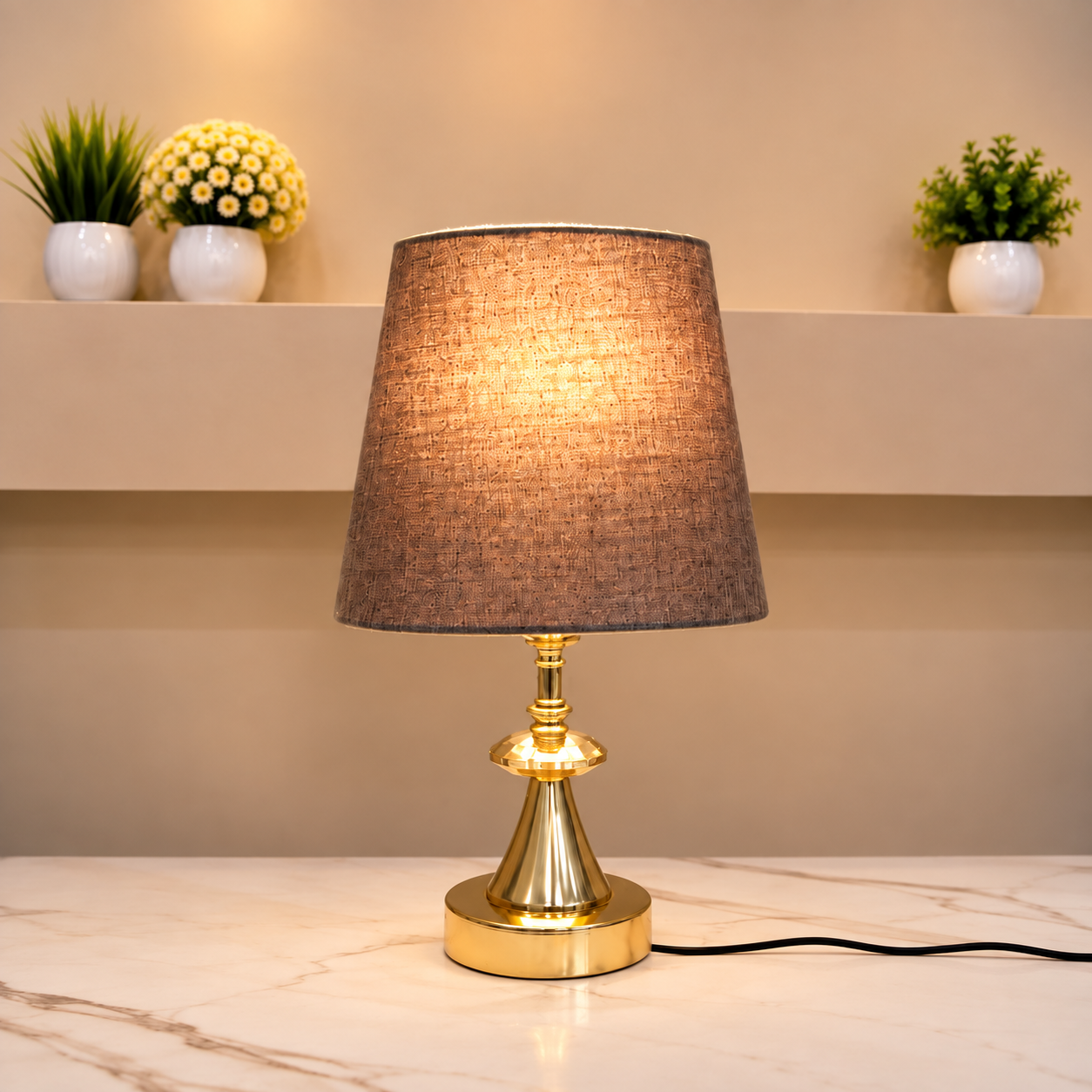 Classic Gold Textured Luxury Table Lamp [pair]