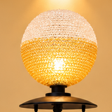 Modern Black &amp; Gold Multi-Light Acrylic Globe Floor Lamp