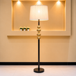 Modern Black &amp; Gold Beaded Floor Lamp