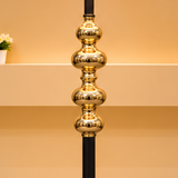 Modern Black &amp; Gold Beaded Floor Lamp