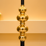 Modern Black &amp; Gold Beaded Floor Lamp