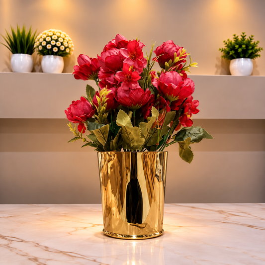 Luxurious Red Artificial Flower Arrangement