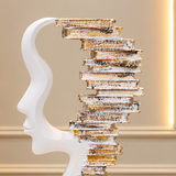 Gold Sculptural Face Decor [fiber]
