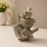 Textured Golden Birds Trio Sculpture
