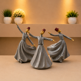 Whirling Dervish Sufi Sculpture [ Set of 3 ] fiber