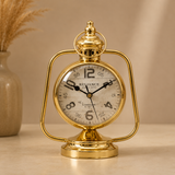 Golden Lantern Table Clock