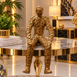 Luxury Golden Mosaic Human Sculpture – Modern Decorative Showpiece