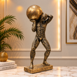 Athletic Figure with Golden Sphere – Luxury Decorative Sculpture