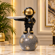 Black &amp; Gold Astronaut Serving Tray Figurine [fiber]