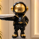 Black &amp; Gold Astronaut Serving Tray Figurine [fiber]
