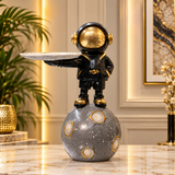 Black &amp; Gold Astronaut Serving Tray Figurine [fiber]